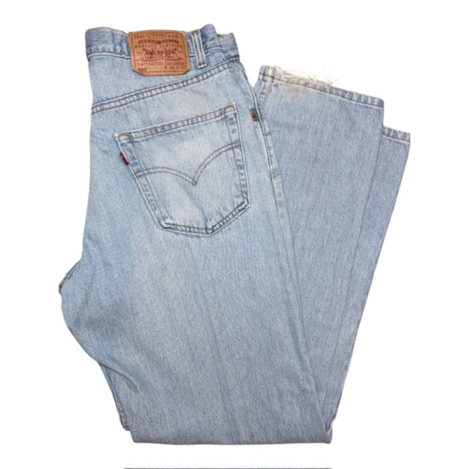 Levi’s 550 Vintage 90s Relaxed Fit Jeans Light Wash Denim 34x32