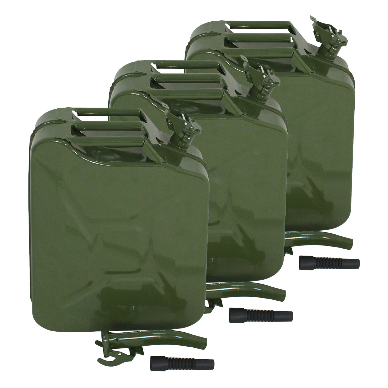 3X Jerry Can 5 Gallon 20L  oline  Army Army Backup Metal Steel Tank