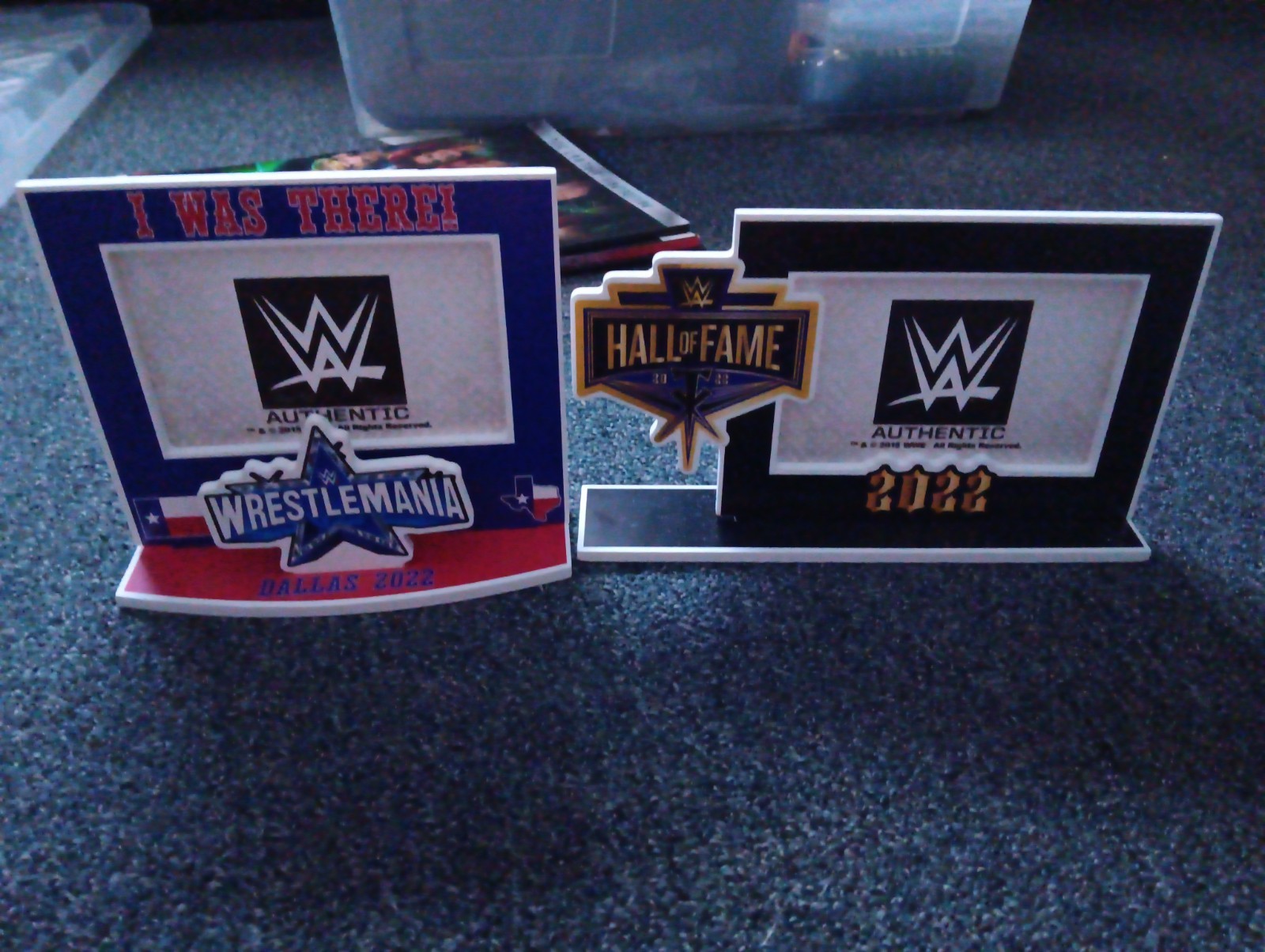 Lot Of 2 WrestleMania Picture Frames Original Wwe Wrestling Lot Of 2 WrestleMania Picture Frames Original Wwe Wrestling