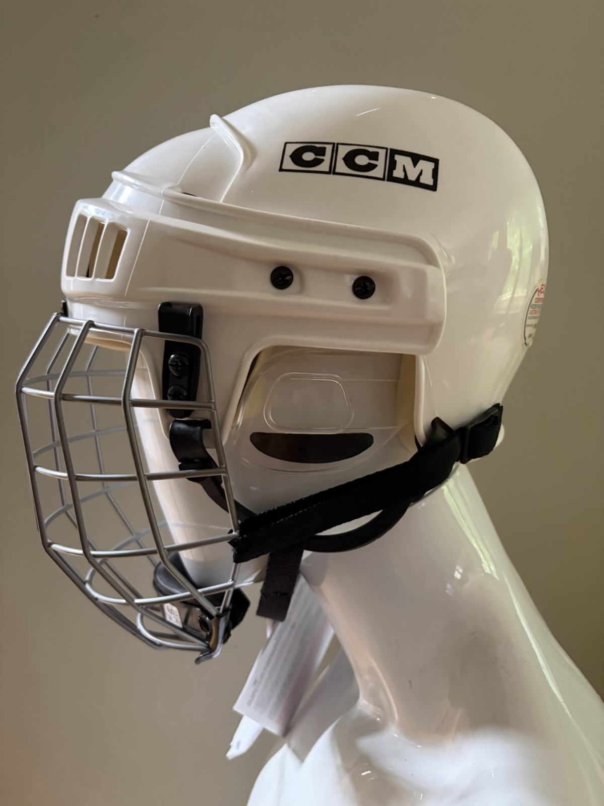NEW Vintage 2006 CCM HT2 Hockey Helmet M-L WHITE / JOFA RBK cage NCAA *NOS*🇨🇦