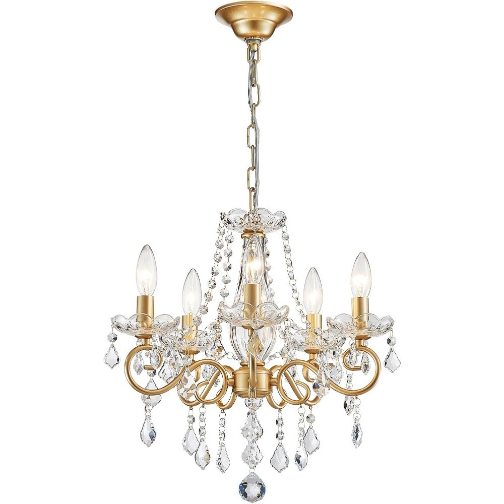 16.5in Gold Mini K9 Crystal Chandelier Dining Entryway Light