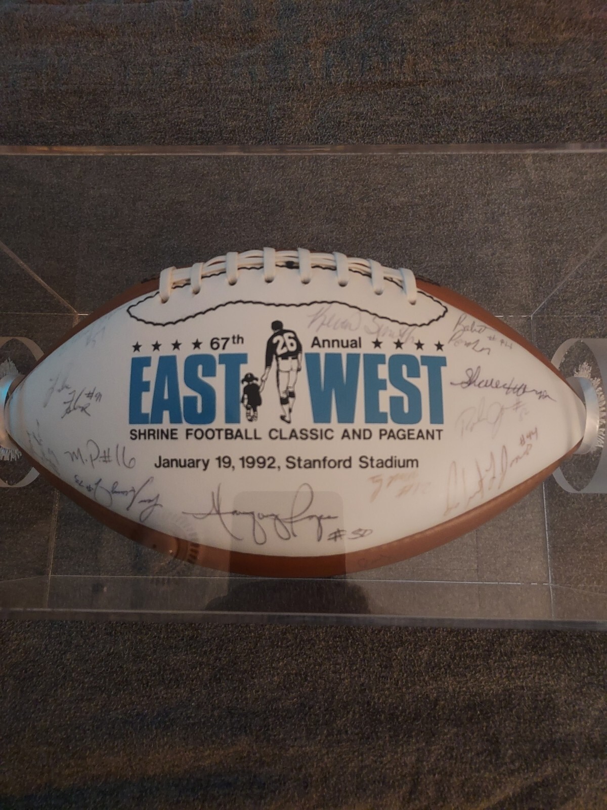 1992 East West Shrine Bowl Players Signed 67th Annual Football 