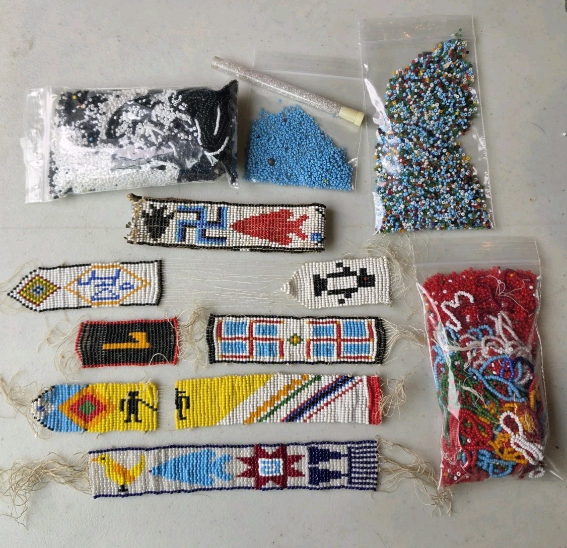 vintage antique Native American beadwork Parts Pre 1940 vintage antique Native American beadwork Parts Pre 1940