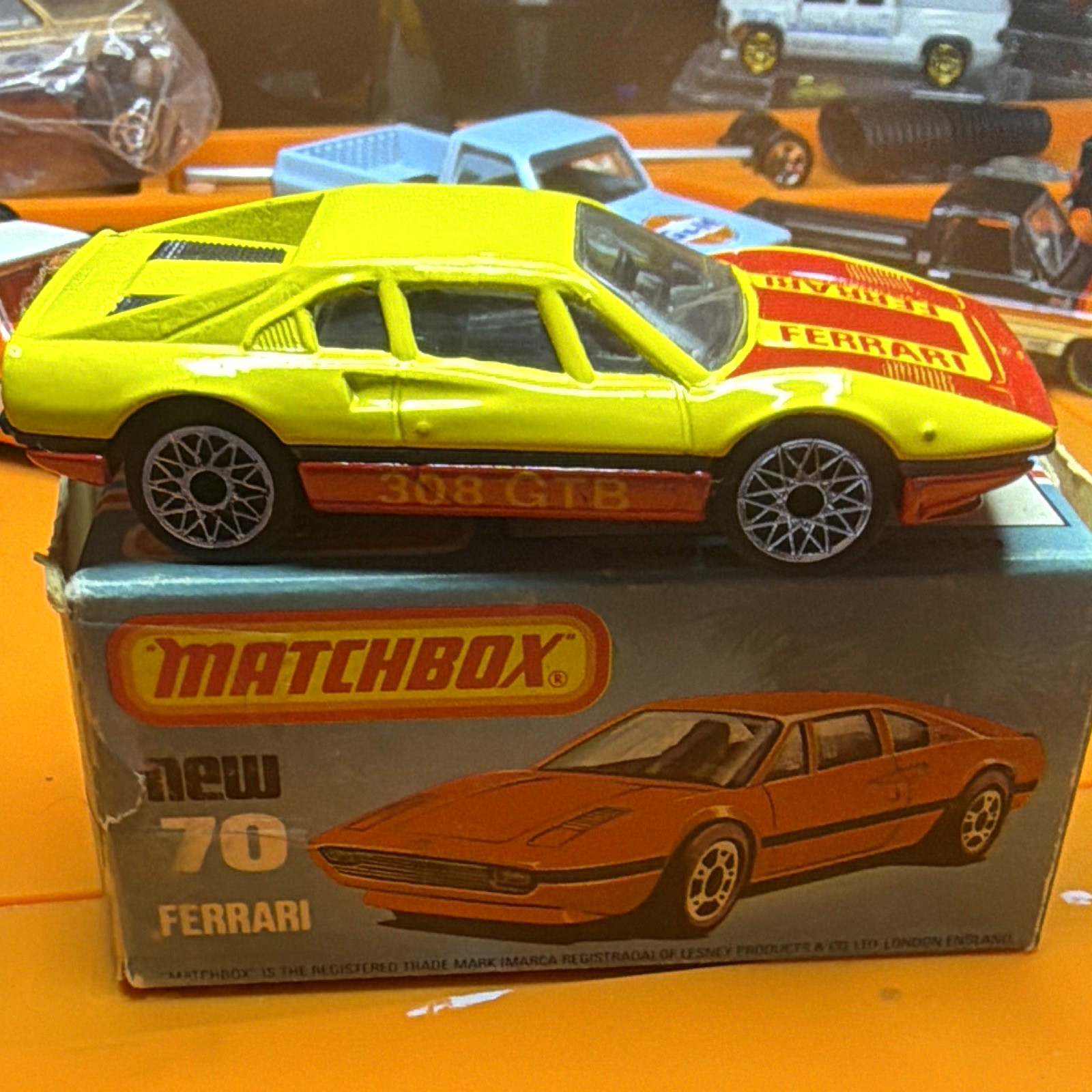 Matchbox Superfast 1:64 Ferrari 308 GTB 1980 Yellow/Red Diecast w/ Box Matchbox Superfast 1:64 Ferrari 308 GTB 1980 Yellow/Red Diecast w/ Box