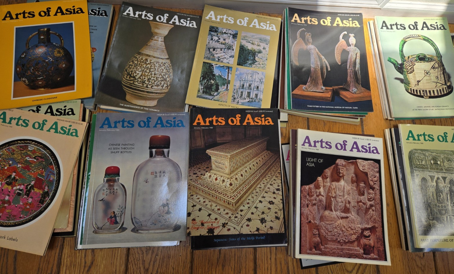 Arts of Asia magazine, complete year sets 1986-2002