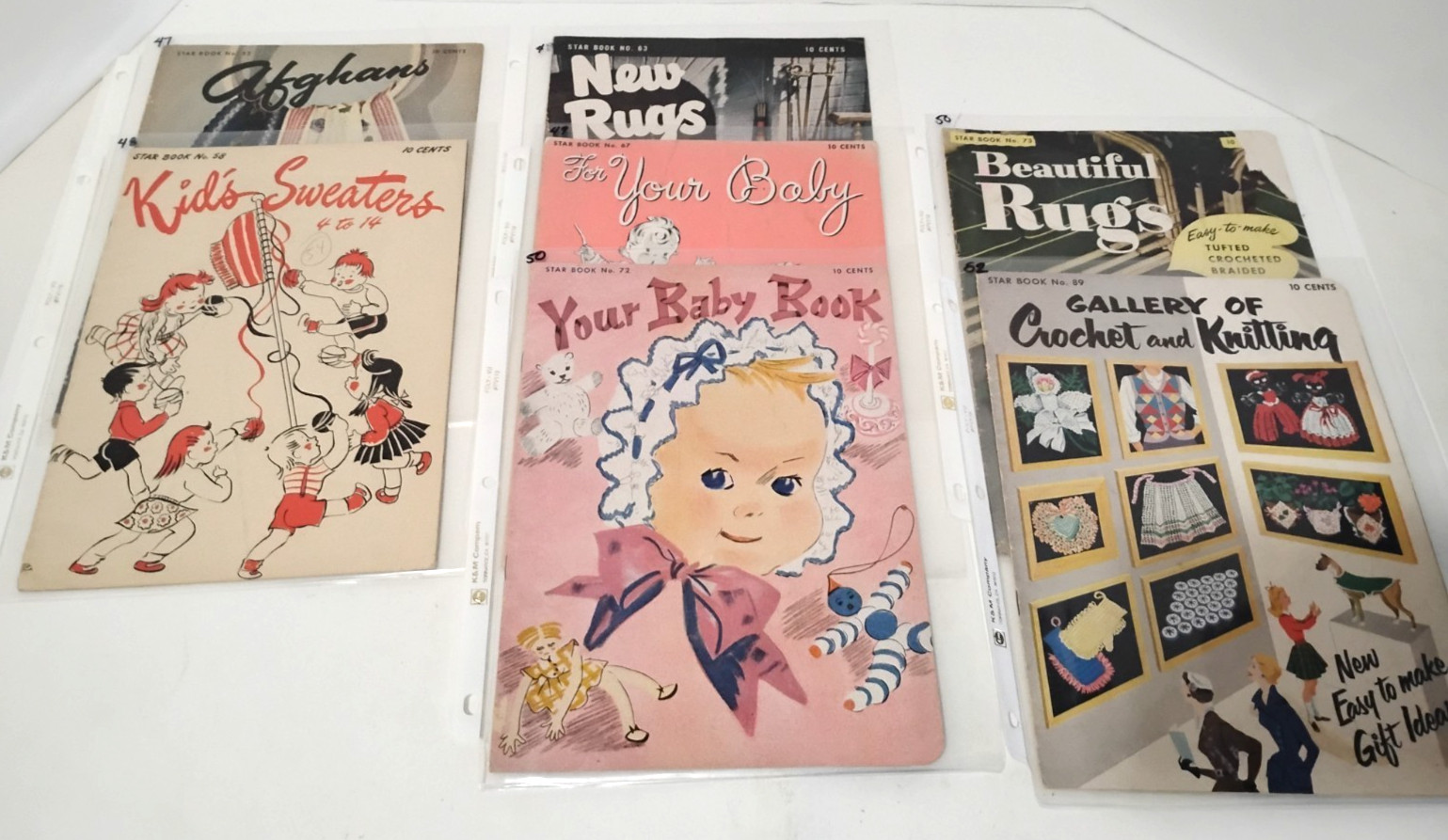Vintage American Thread Company Star Book Lot of 7 Knitting & Crochet 1947-52