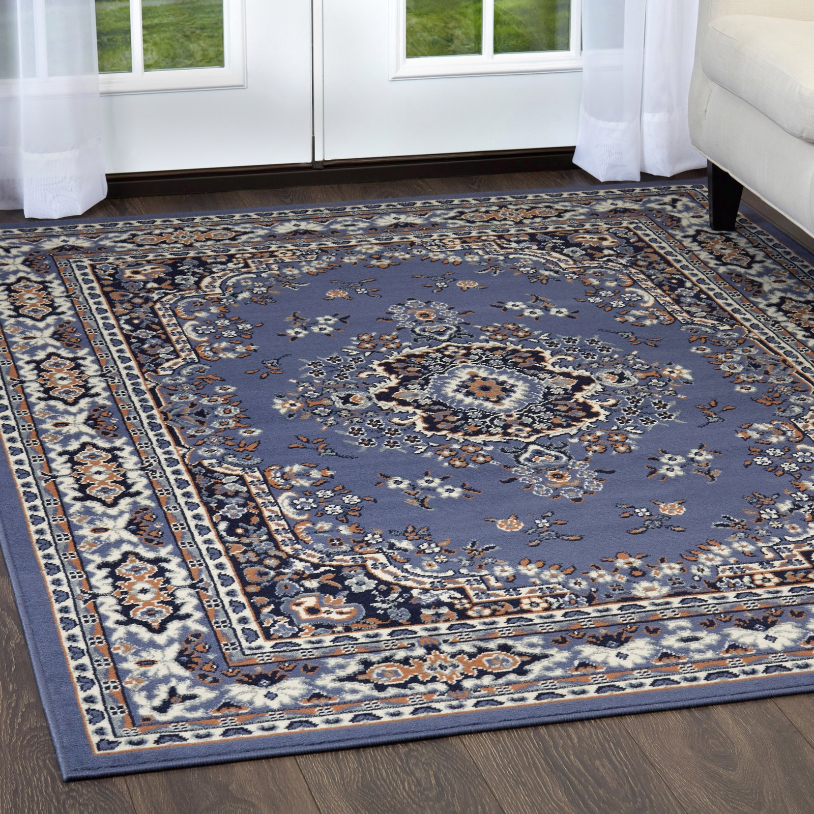 Persien BLUE AREA RUG 8 X 11 LARGE ORIENTAL CARPET 69 - ACTUAL 7' 8 Persien BLUE AREA RUG 8 X 11 LARGE ORIENTAL CARPET 69 - ACTUAL 7' 8