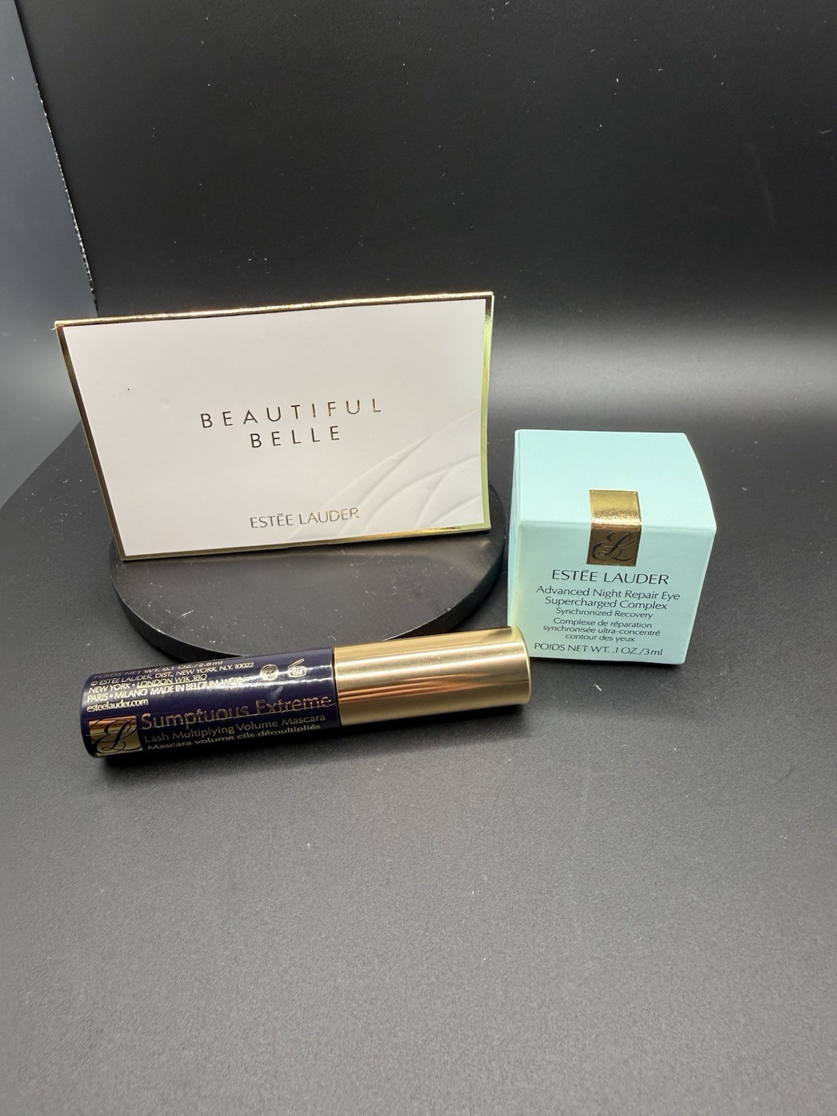 Estee Lauder Beautiful Belle Gift Set Perfume Eye Cream Mascara 3 Pc New