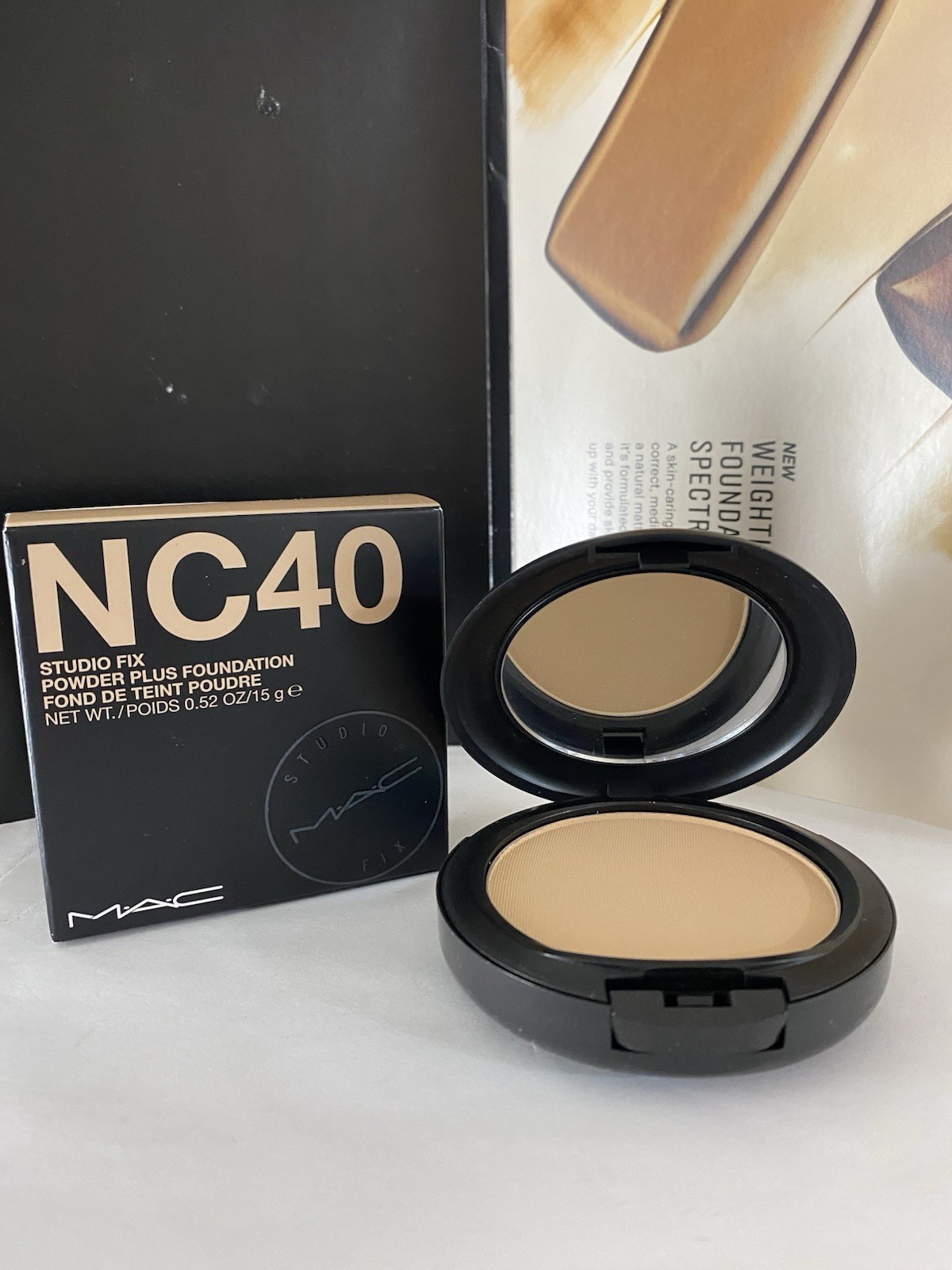 MAC Studio Fix Powder Plus Foundation, Full Size, 15g, Original Formula, NC40 MAC Studio Fix Powder Plus Foundation, Full Size, 15g, Original Formula, NC40