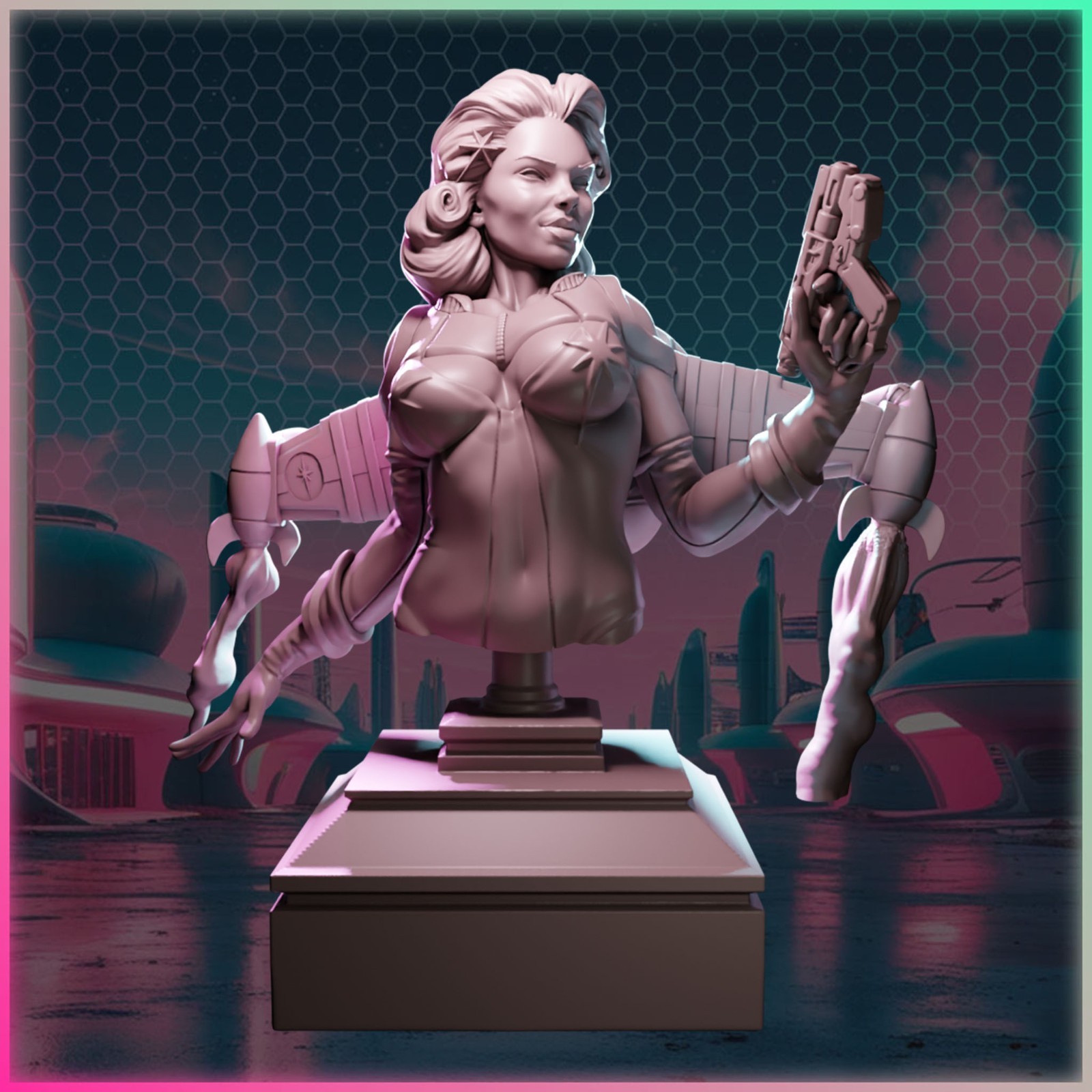 Aurora Vortex | Ladies of Nuke City | Bust | 75mm Aurora Vortex | Ladies of Nuke City | Bust | 75mm