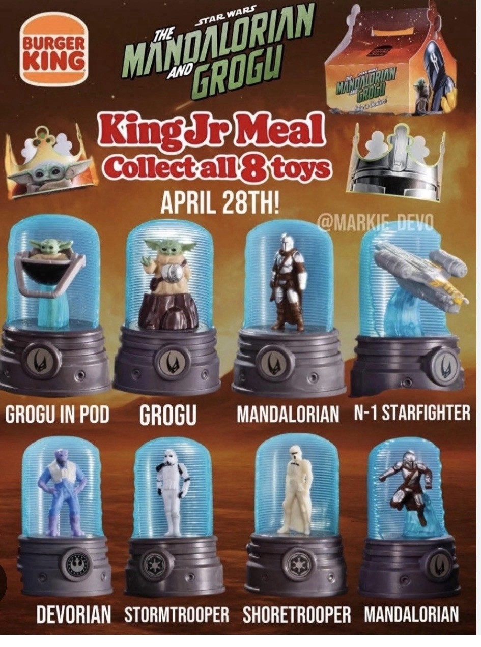 New ** 2026 Burger King ** STAR WARS MANDALORIAN ** Complete Set Of (8) TOYS