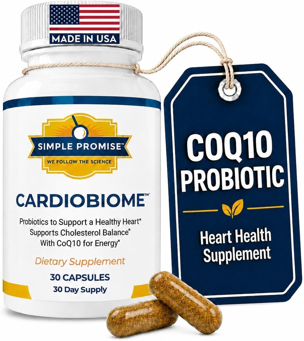 Simple Promise CardioBiome CoQ10 Probiotic w Artichoke Extract Heart Health 30ct