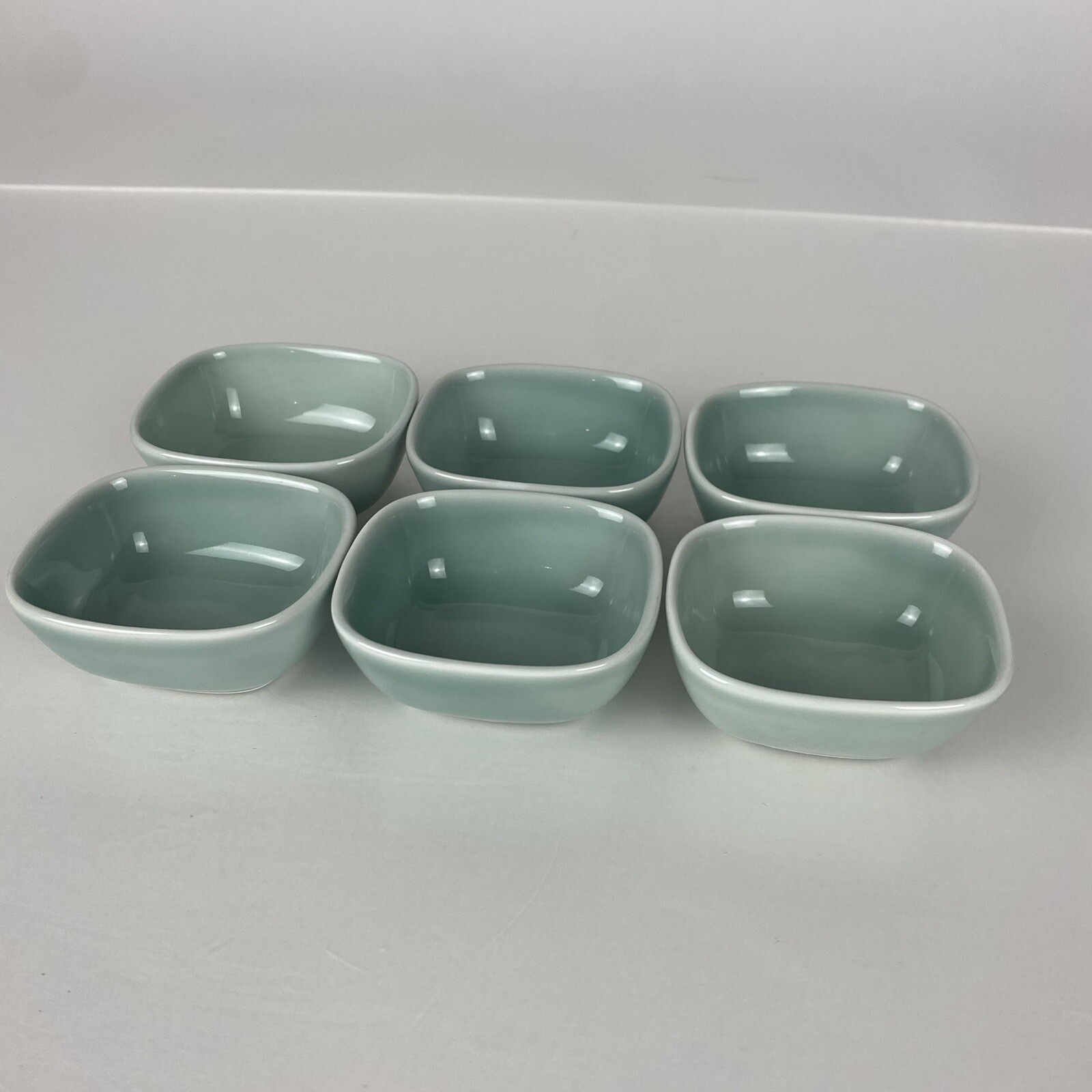 6 Alessi for Delta Light Teal Green Asian Style Ramekin Bowl 3 6 Alessi for Delta Light Teal Green Asian Style Ramekin Bowl 3