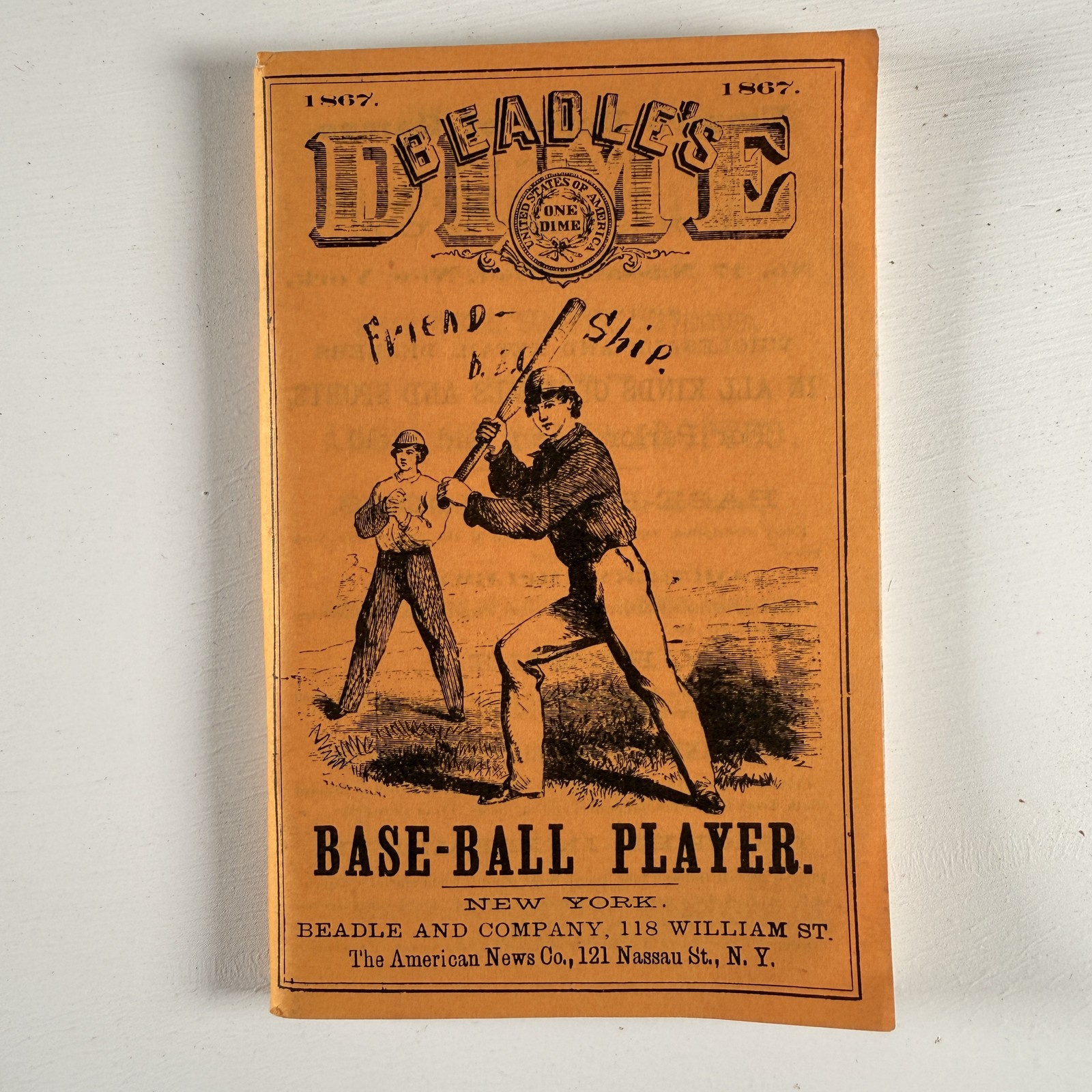 Beadle's Dime Base-Ball Player 1867 Vintage Baseball Booklet Reprint