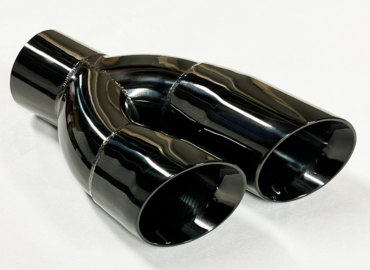Exhaust Tip 2.25  Inlet 3.00  Outlet 9.50 WDWD3000950-225-MBK-SS 304 Stainless