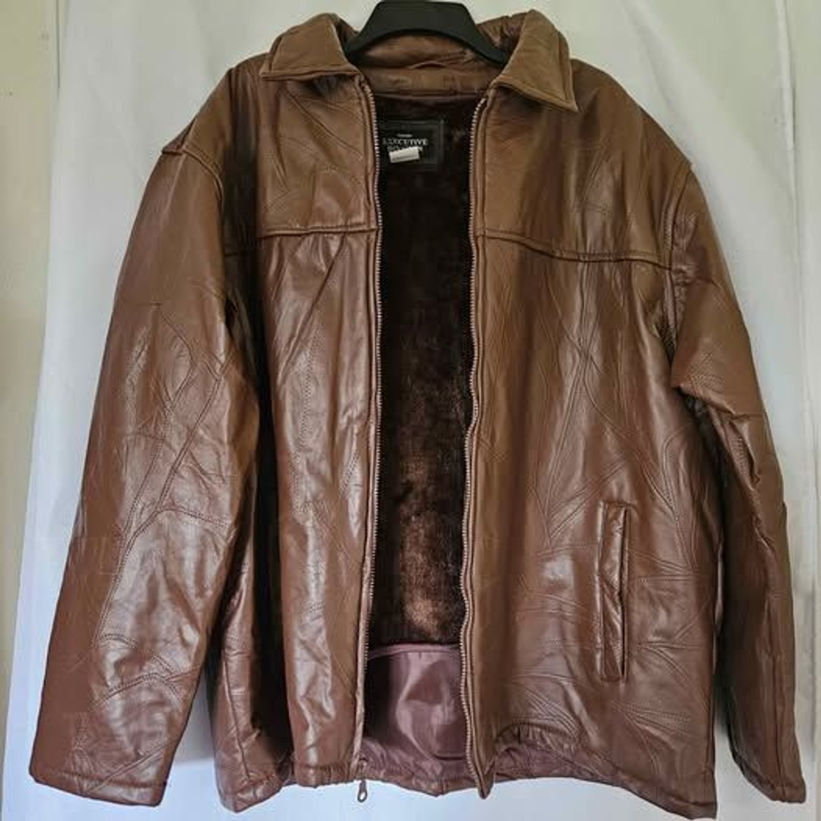 Vintage Haband Executive Division Men’s 2XL Brown Genuine Leather Jacket Lined Vintage Haband Executive Division Men’s 2XL Brown Genuine Leather Jacket Lined
