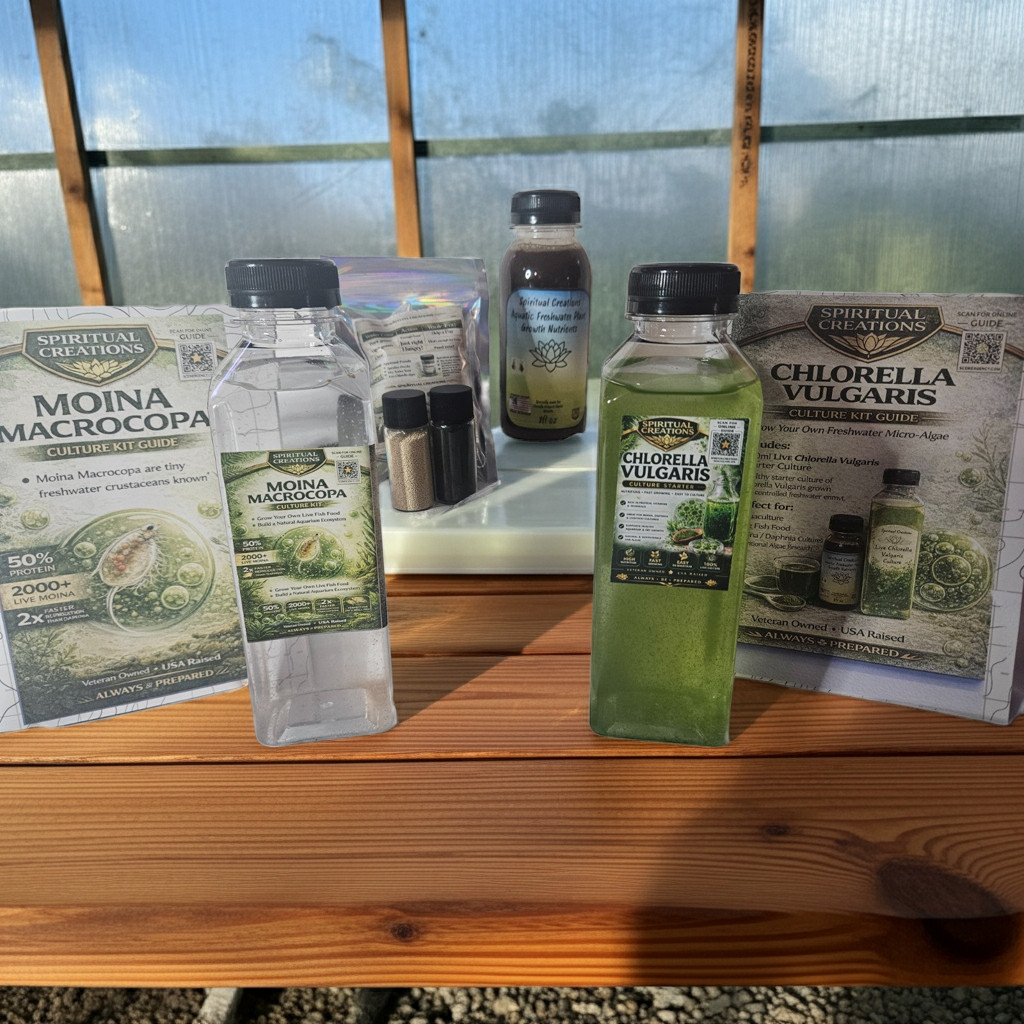 1000+ Live Moina small Daphnia + Chlorella Vulgaris Bundle | Food + Nutrients