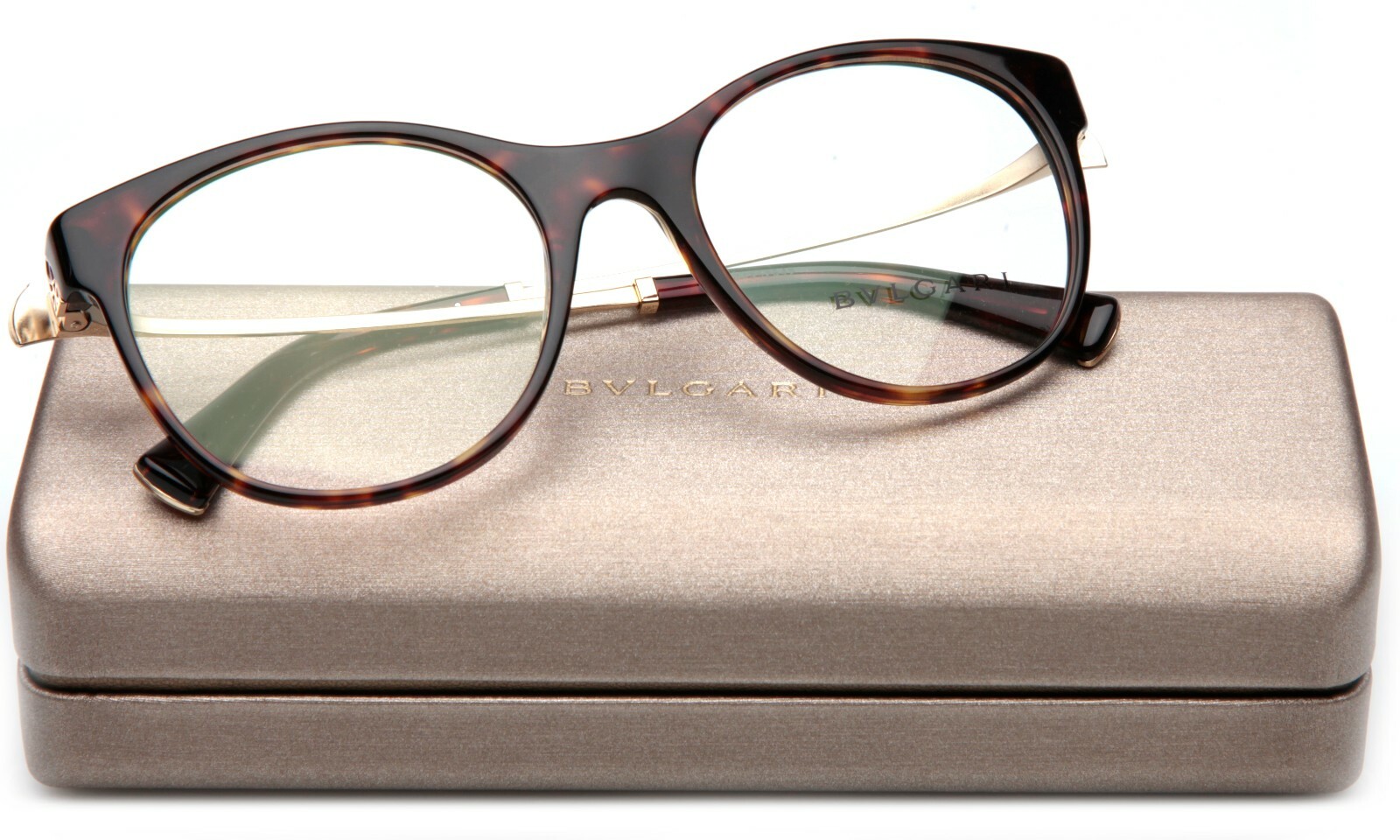 NEW BVLGARI 4160-B 504 Havana EYEGLASSES GLASSES 53-19-140 B46mm Italy