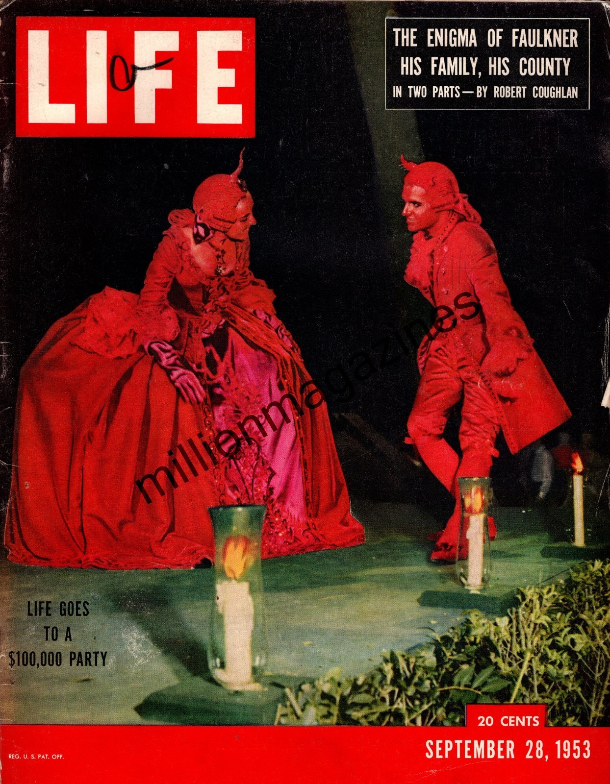 1953 Life September 28 - JFK marries; Biarritz Ball; The Smithsonian;Wm faulkner