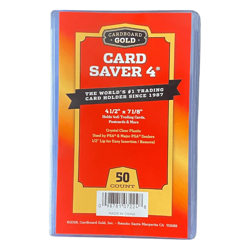 Cardboard Gold Card Saver 4 - 50 Count Pack