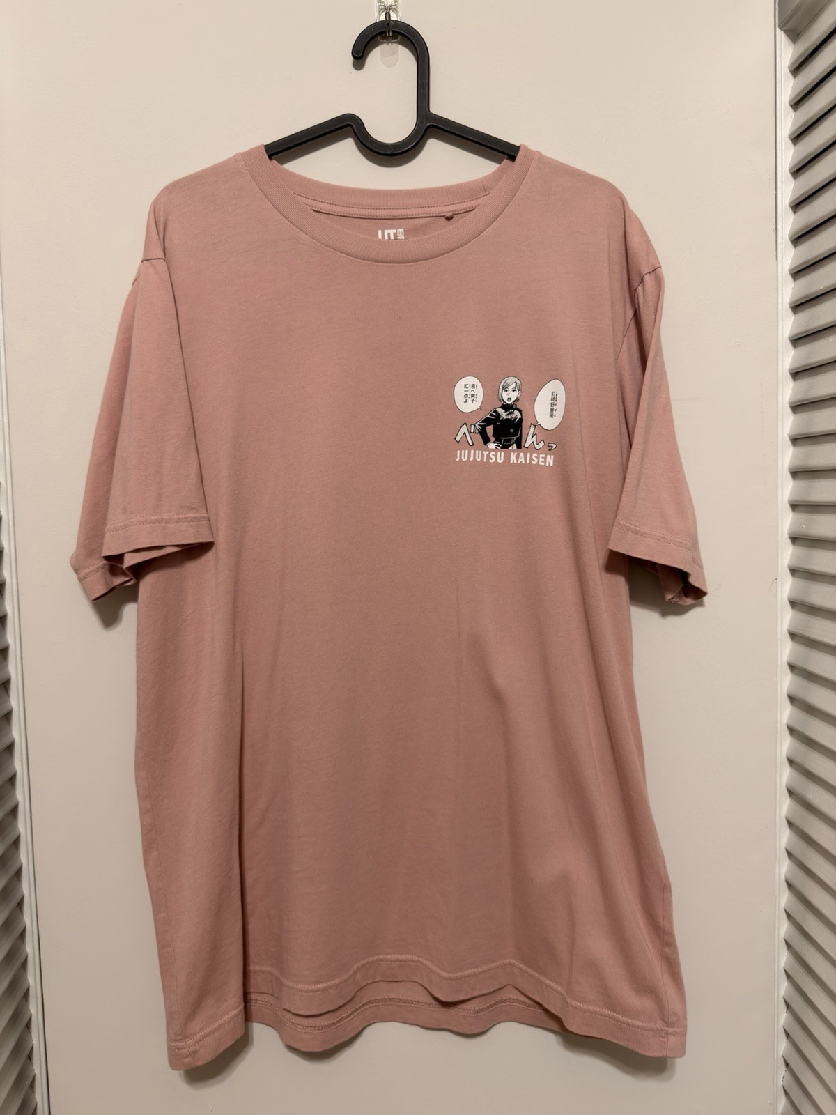 Uniqlo X Jujutsu Kaisen Nobara Pink Floral Graphic Shirt Medium