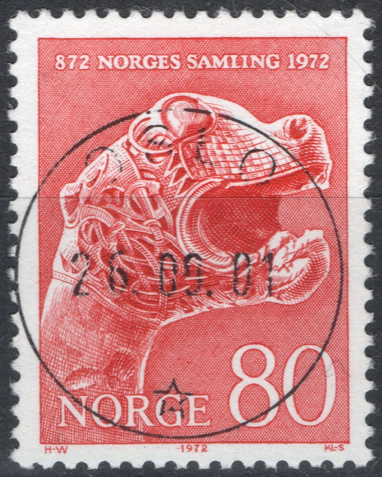 B4-2 Norway 1972 NK 689, SON Oslo 26. 09. 01 (OS). B4-2 Norway 1972 NK 689, SON Oslo 26. 09. 01 (OS).