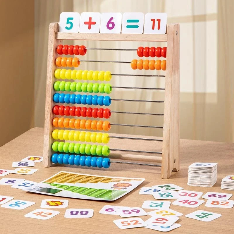Wooden Counting Frame Abacus for Kids Math Learning - 10 Rows, 8-Inch Gifts Wooden Counting Frame Abacus for Kids Math Learning - 10 Rows, 8-Inch Gifts