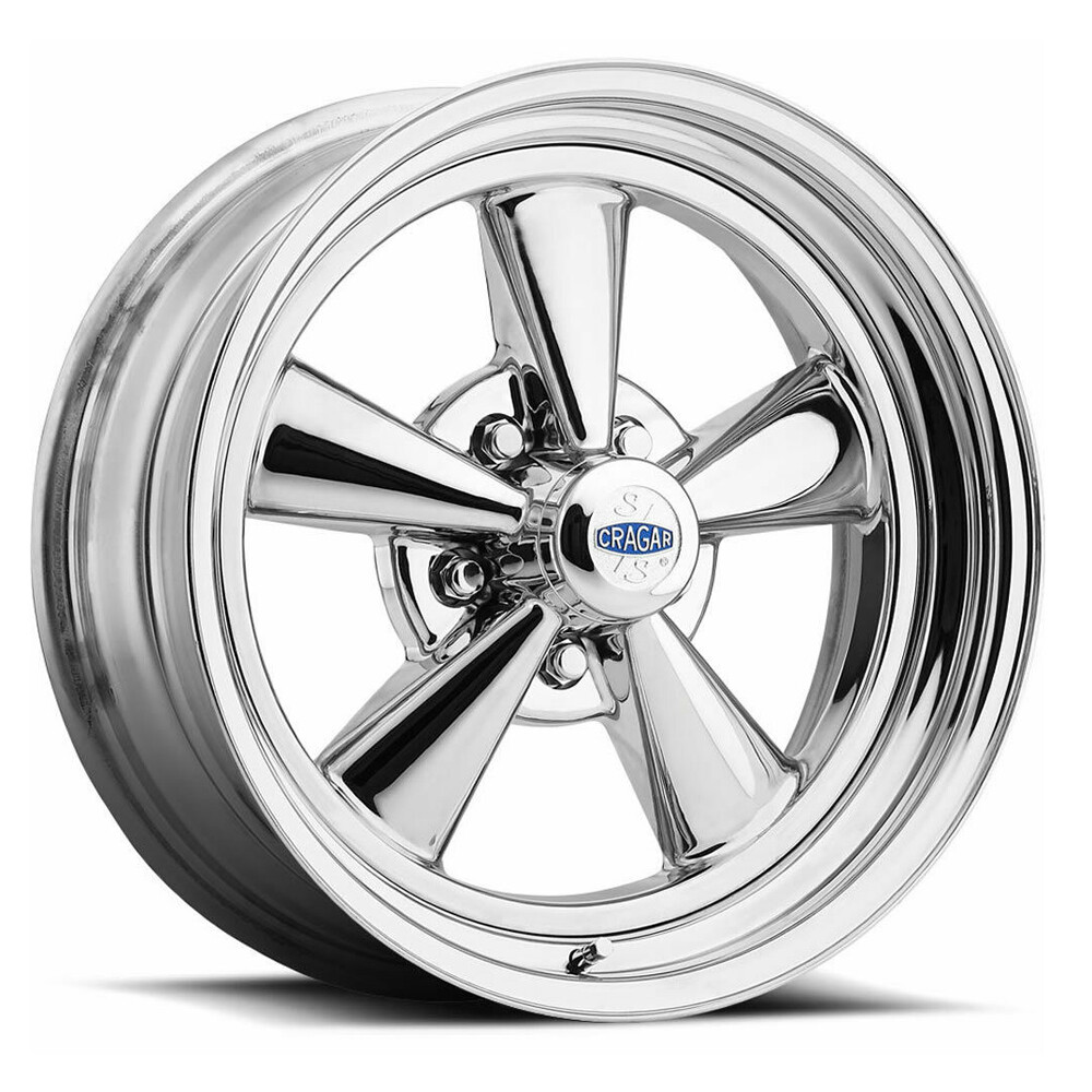 CRAGAR 61C S/S 15X4.5 5x114.3 Offset -19.05 Chrome w/Alum Ctr (Quantity of 1) CRAGAR 61C S/S 15X4.5 5x114.3 Offset -19.05 Chrome w/Alum Ctr (Quantity of 1)