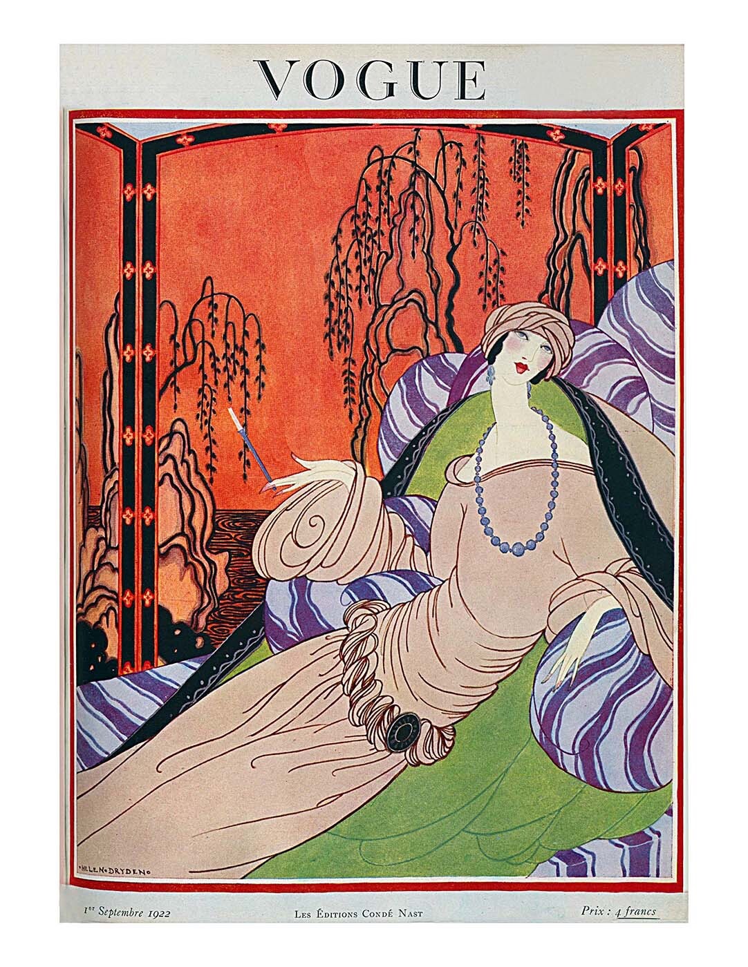Vogue Paris Magazine, Reprint Sep 1922, V 4.14 Art Deco Fashion Drawings, 1920's Vogue Paris Magazine, Reprint Sep 1922, V 4.14 Art Deco Fashion Drawings, 1920's