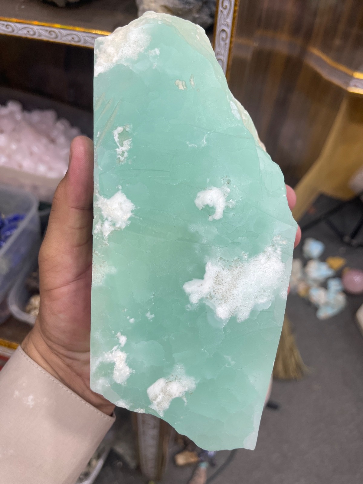 Natural Caribbean Calcite 2.18kg Raw Stone Blue Aragonite Specimen