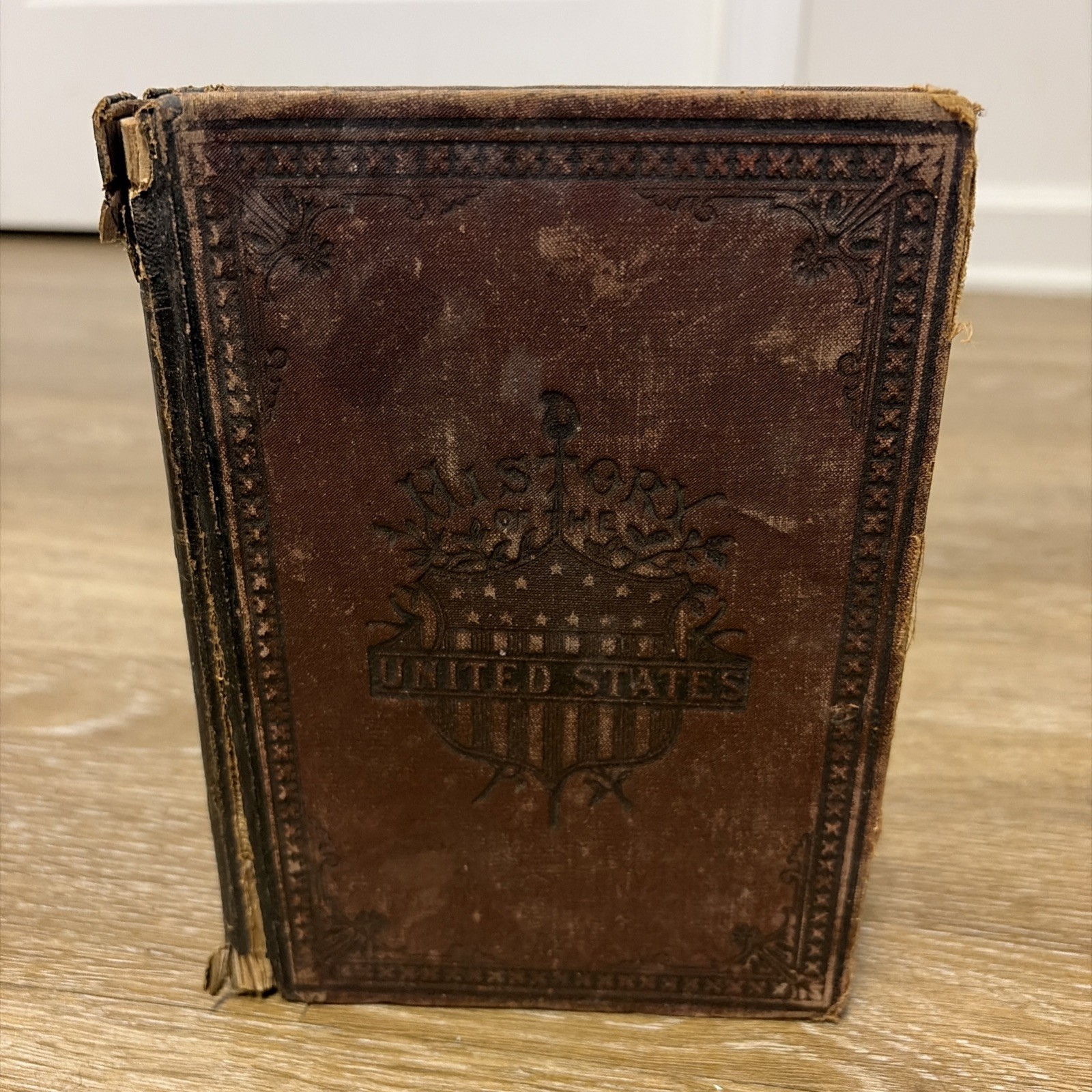 1877 History of the United States Ridpath Antique Leather Book HAND INSCRIBED 1877 History of the United States Ridpath Antique Leather Book HAND INSCRIBED
