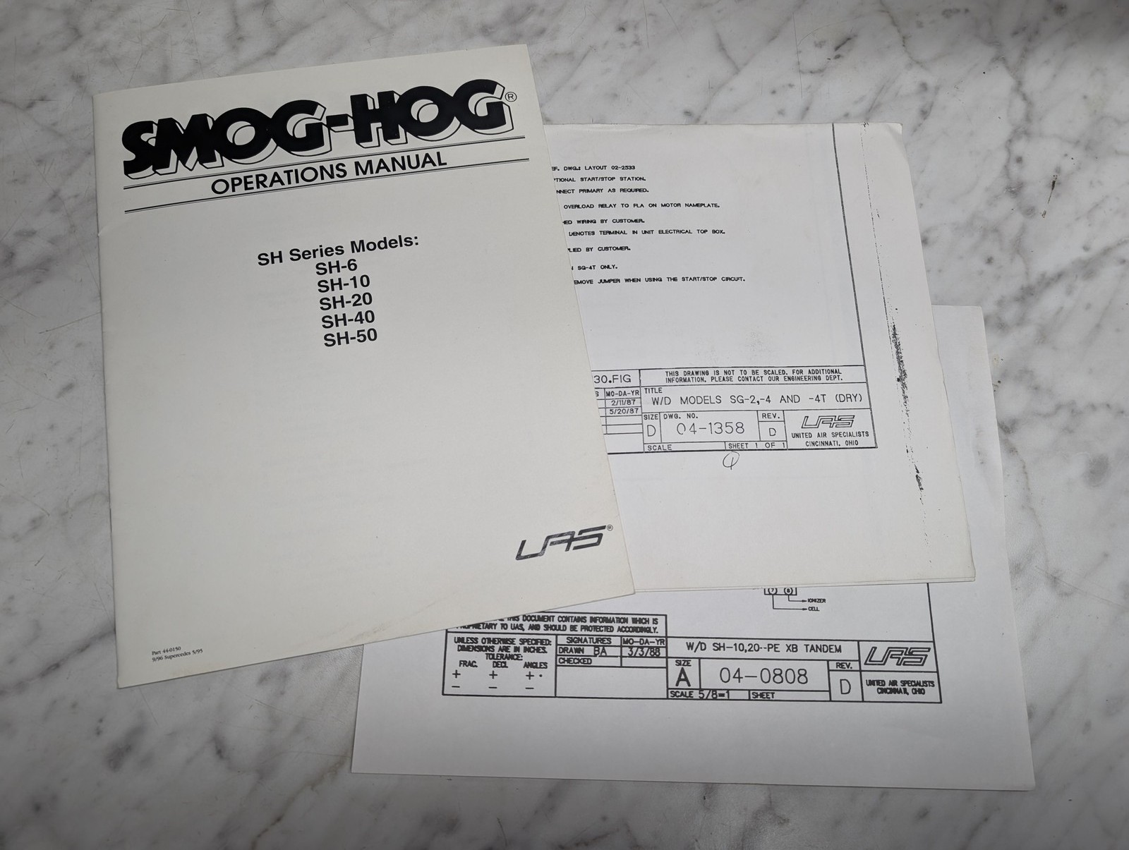 SMOG-HOG OPERATORS MANUAL SH SERIES SH- 6 10 20 40 50 1999 INSTRUCTIONS