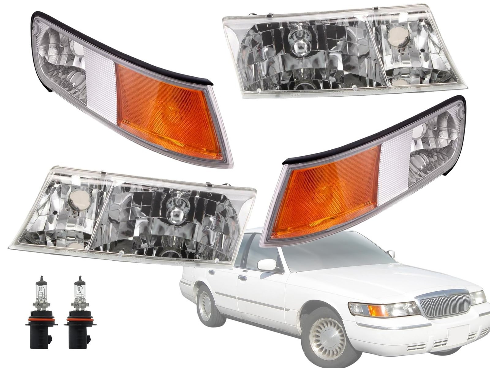 APA Replacement Combo Set of Headlight and Corner Lamp for 1998-2002 Grand Ma... APA Replacement Combo Set of Headlight and Corner Lamp for 1998-2002 Grand Ma...