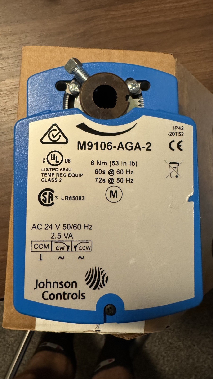 Johnson Controls M9106-AGA-2 Electric Non-Spring Return Actuator