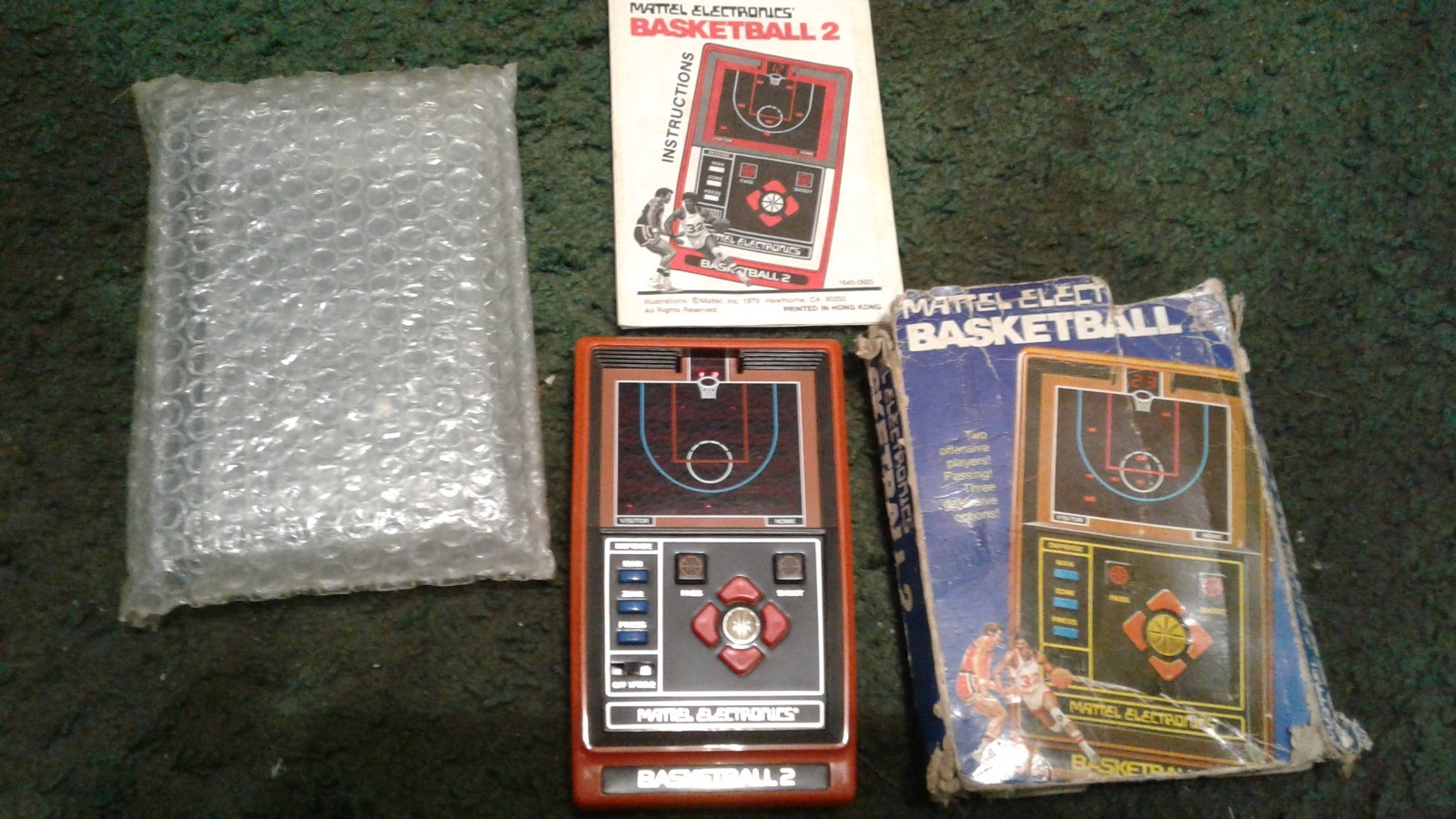 Vintage Mattel Electronics Basketball 2 Handheld Video Game Original Box 70s Vintage Mattel Electronics Basketball 2 Handheld Video Game Original Box 70s