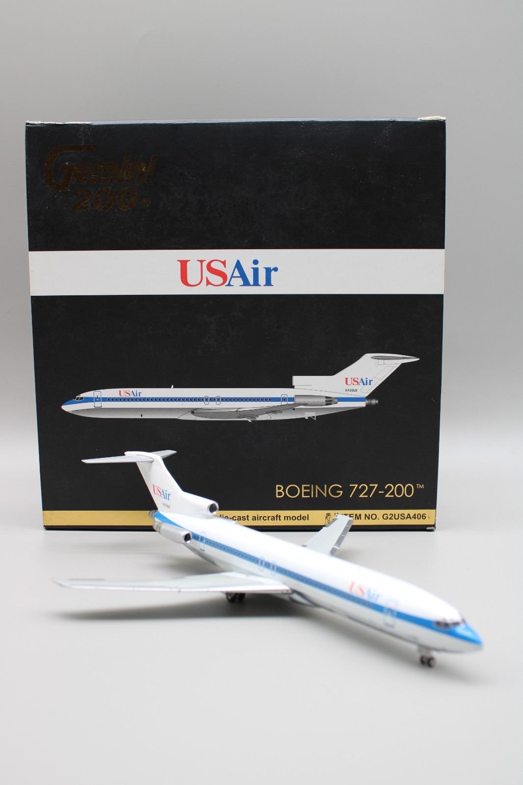 Gemini 200 USAir Boeing 727-200 N720US Piedmont Merger - Rare -Diecast G2USA406 Gemini 200 USAir Boeing 727-200 N720US Piedmont Merger - Rare -Diecast G2USA406