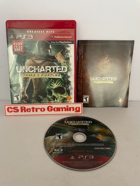 Uncharted: Drake\'s Fortune GH (PlayStation 3, PS3) Complete CIB w/Manual Tested Uncharted: Drake\'s Fortune GH (PlayStation 3, PS3) Complete CIB w/Manual Tested