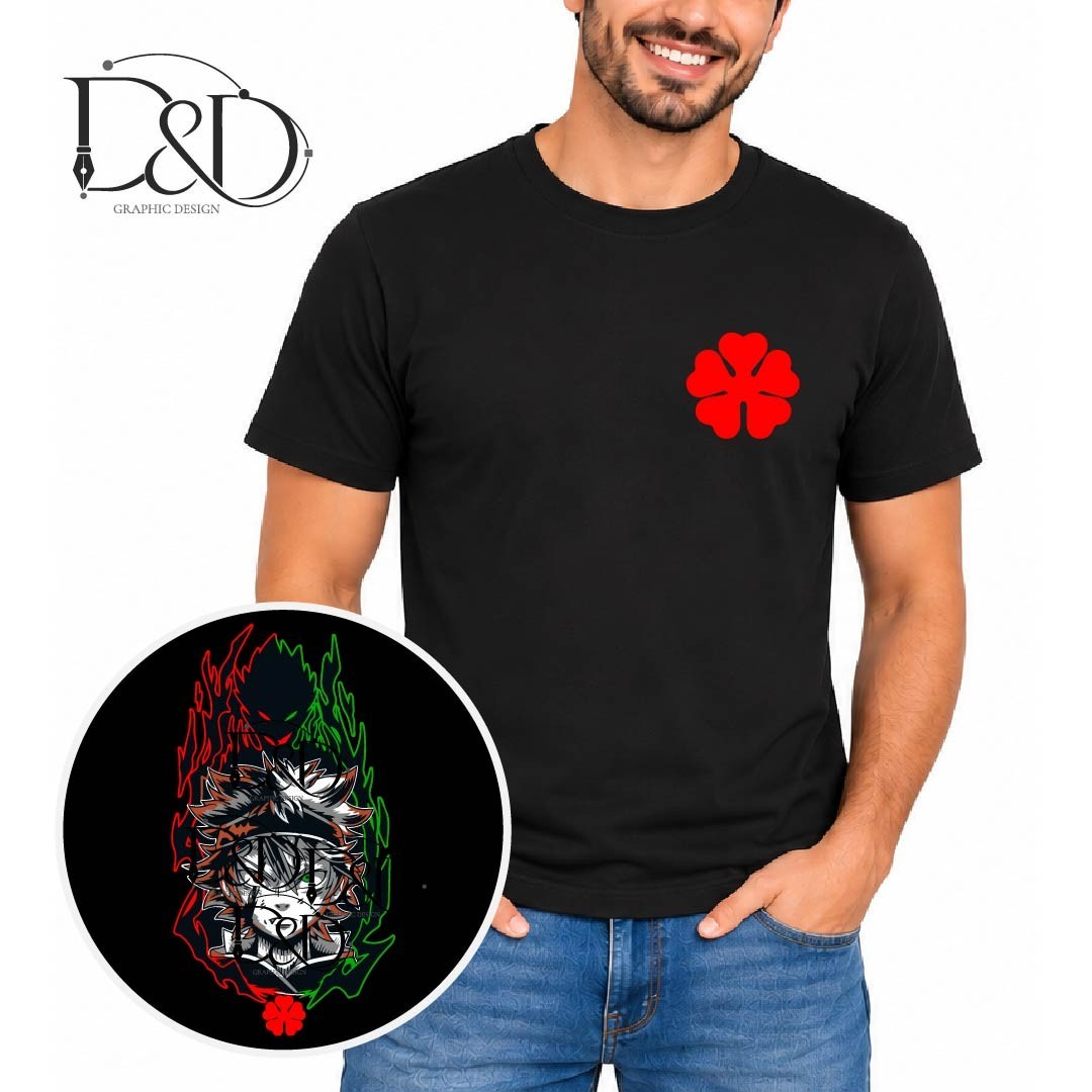 Asta Black Clover Anime T-Shirt Black Graphic Tee