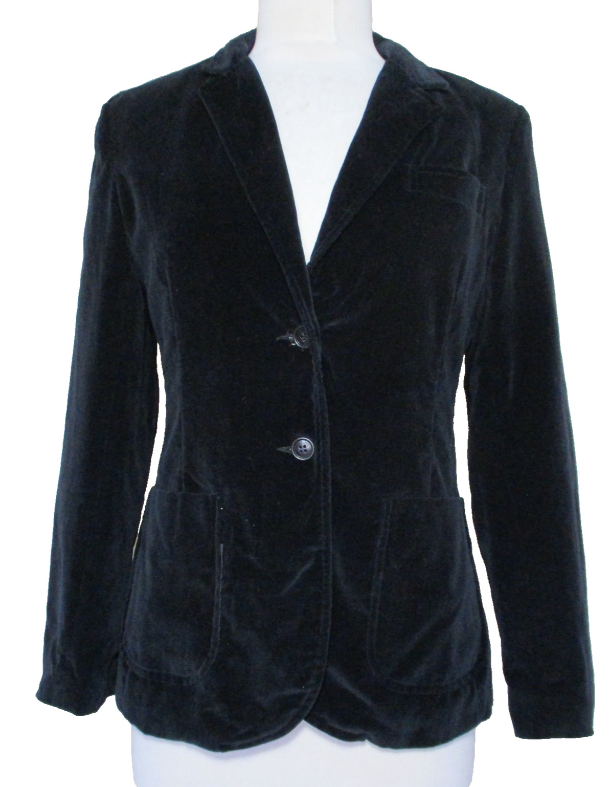 Vintage Merci Jrs Black Velvet Blazer Jacket S Women
