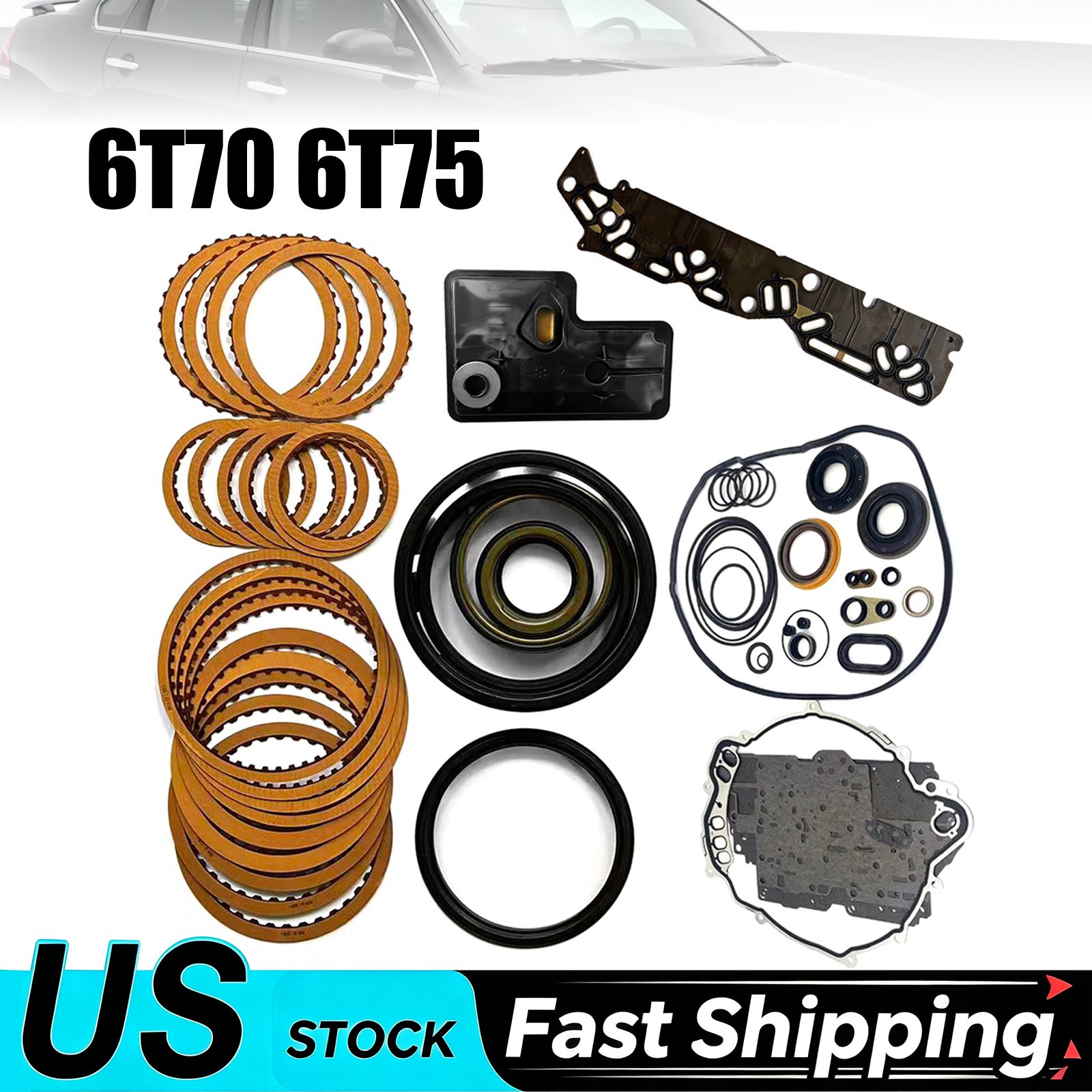 For GM 6T70 6T75 Transmission Master Rebuild Kit Gen 2 2013-2017 Steels Pistons