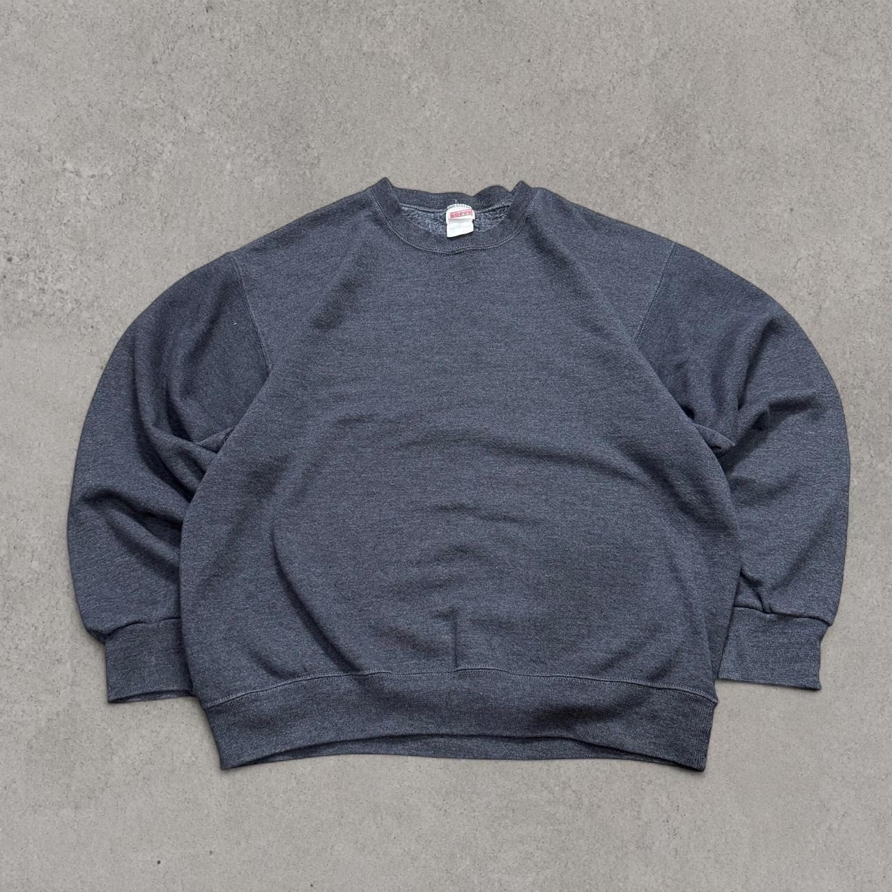 Vintage 90s Soffe Made in USA Crewneck Sweatshirt Charcoal Grey Mens Large