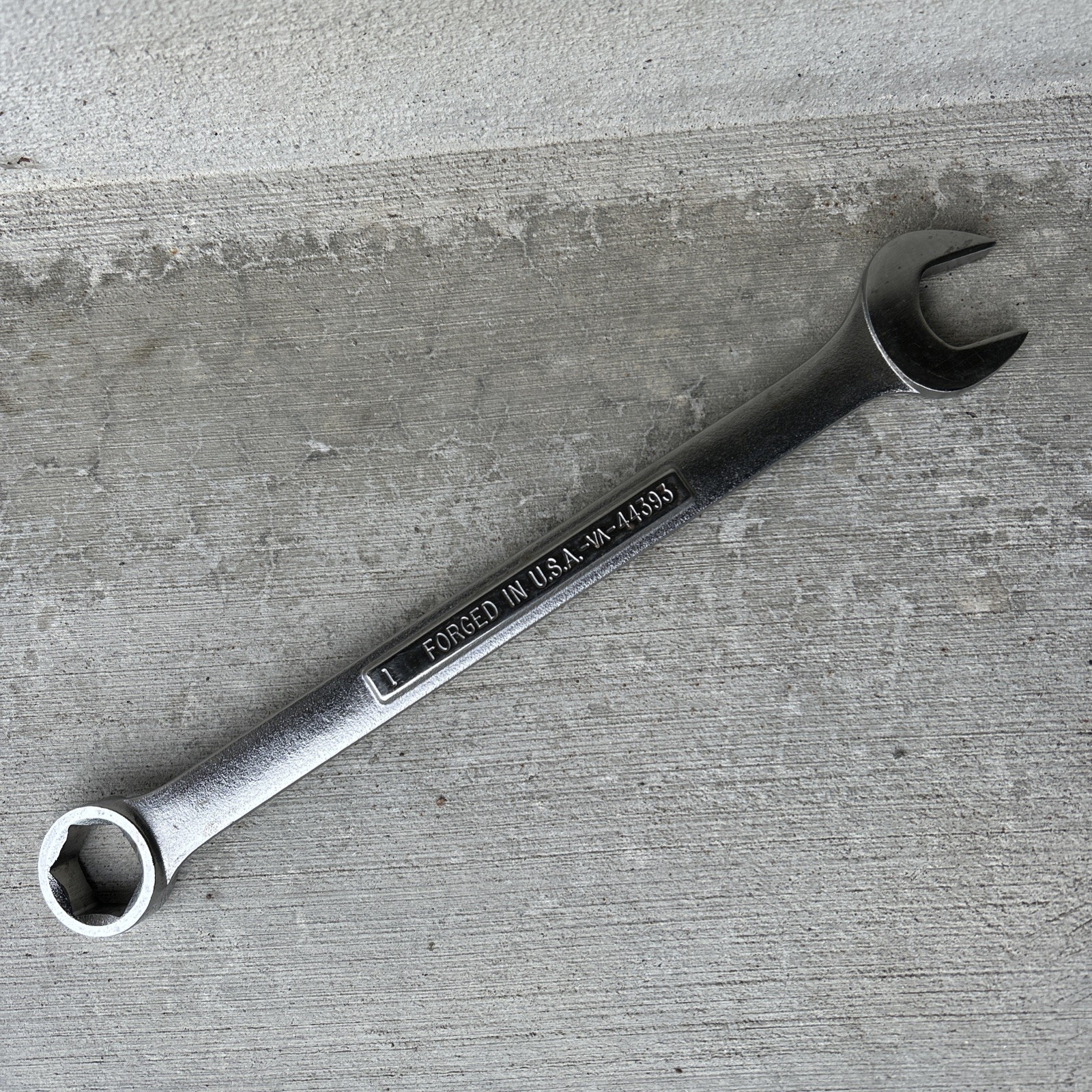 Rare Sears Craftsman USA Nos 6 Point 1” Combination Wrench VA 44393