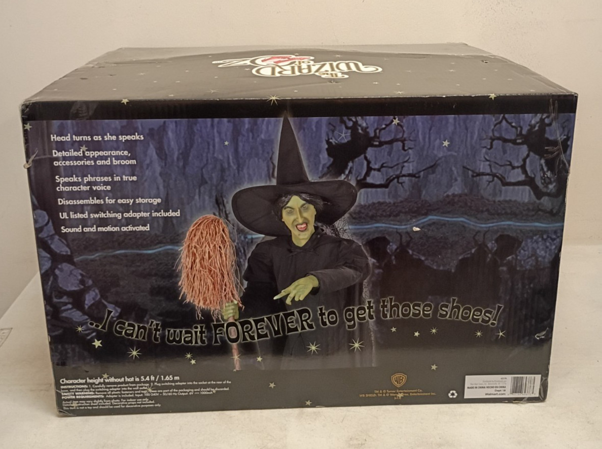 NIB Gemmy Life Size Animated ~ Wicked Witch Of The West ~ Wizard Of Oz Halloween