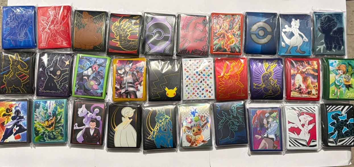 Lot Of  10 Pokemon Official TCG Sleeves (65&64 Ct.) Factory Sealed Read Describe