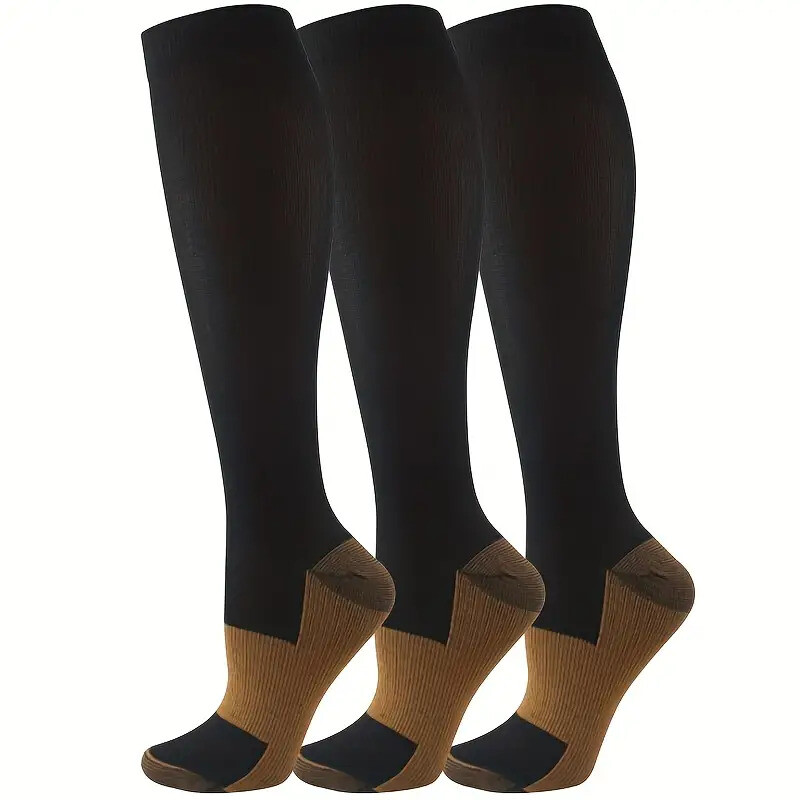 3/6Pairs Copper Compression Socks Medical Support Stockings 20-30mmHg Men Women 3/6Pairs Copper Compression Socks Medical Support Stockings 20-30mmHg Men Women