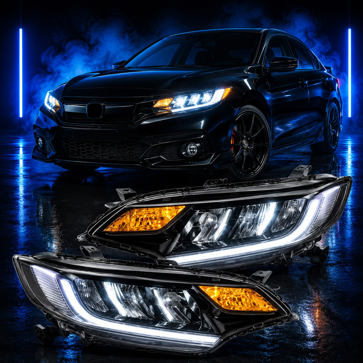 VLAND For Honda FIT 2014-2020 Front FULL LED Headlights Assembly Pair LH&RH VLAND For Honda FIT 2014-2020 Front FULL LED Headlights Assembly Pair LH&RH