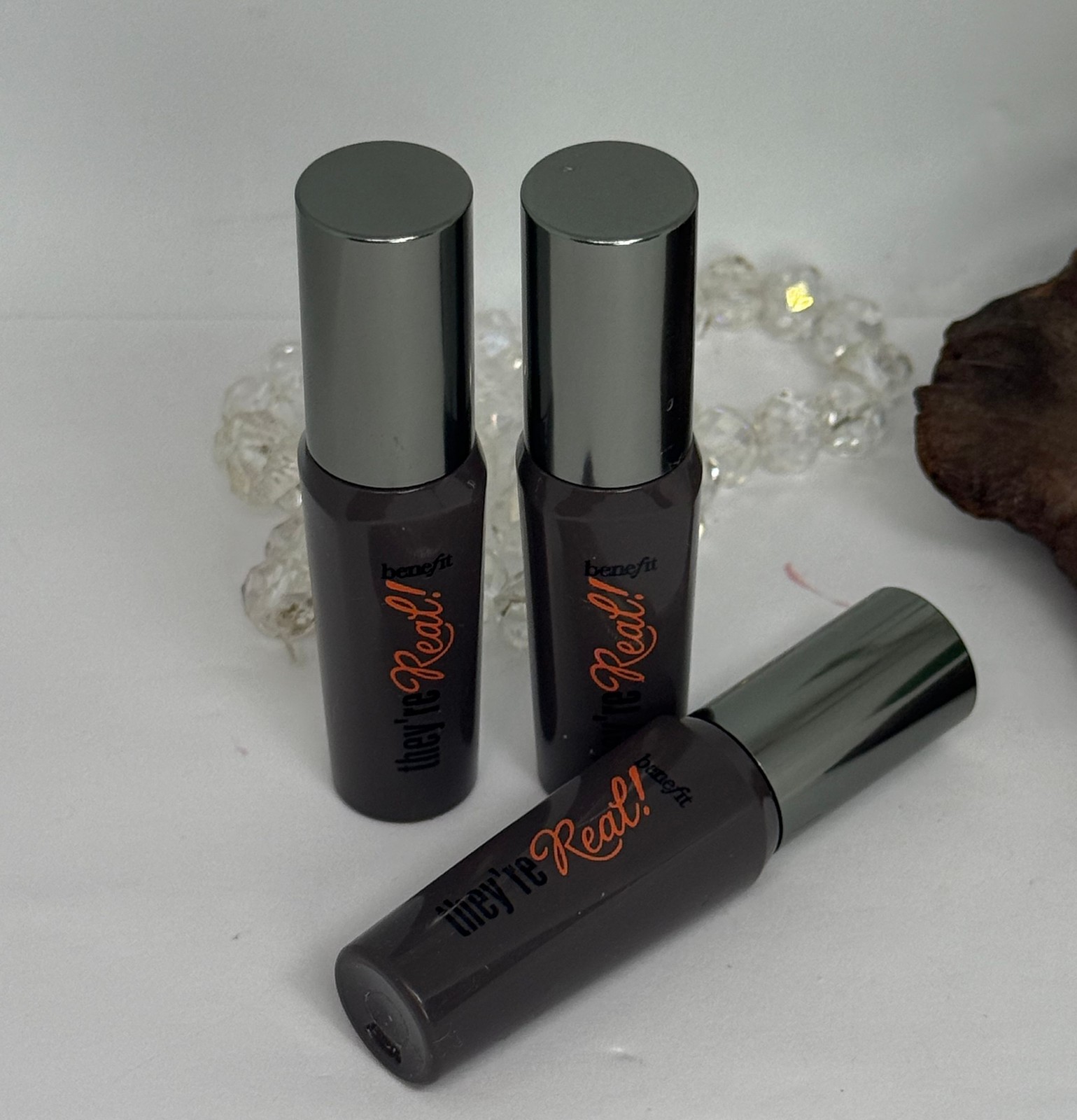 3x Benefit They\'re Real Beyond Mascara - Black - .14 oz Travel Size - New