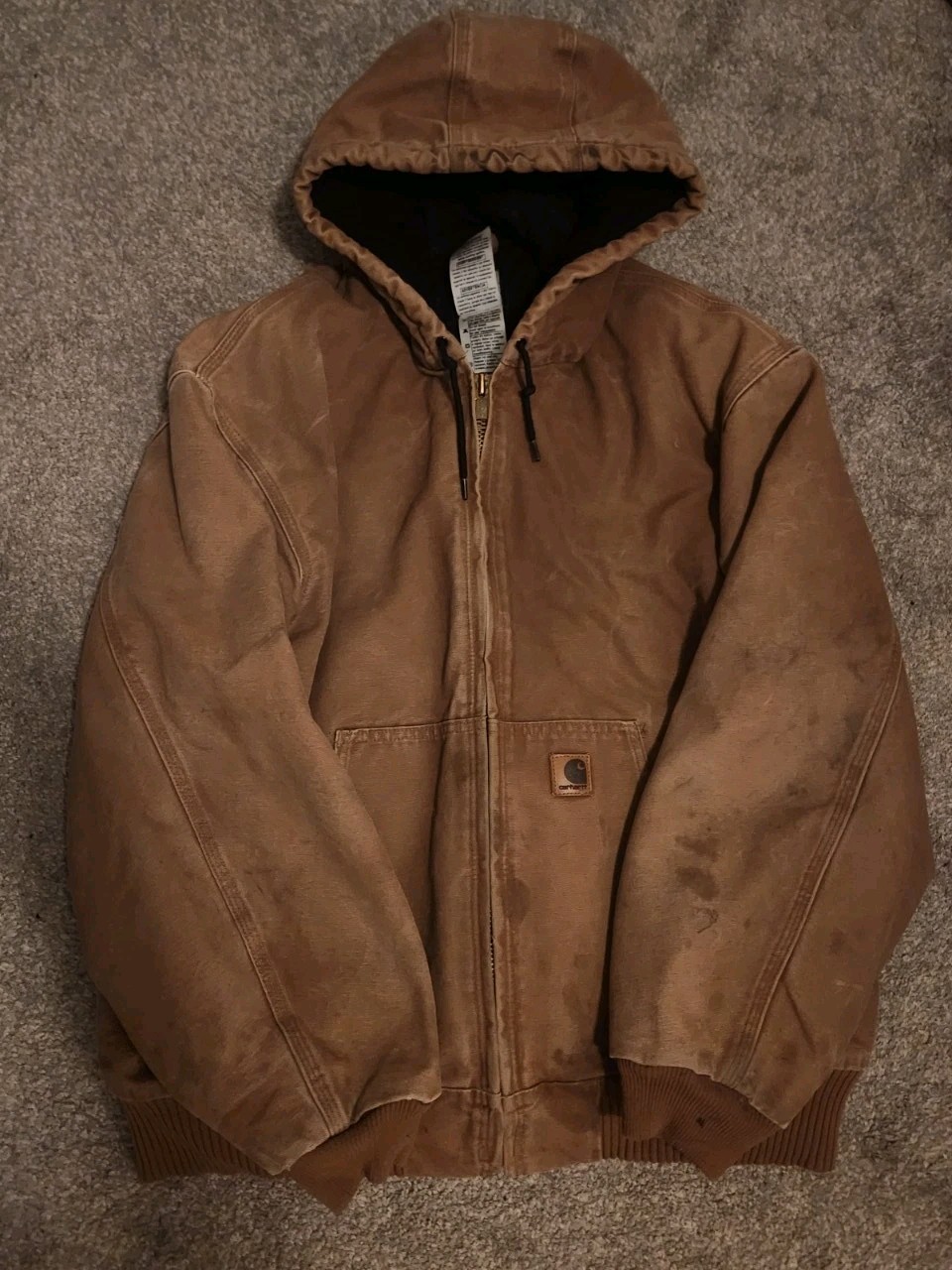 Vintage Distressed Carhartt J130 brown hooded work wear jacket Size XXL 04 Vintage Distressed Carhartt J130 brown hooded work wear jacket Size XXL 04