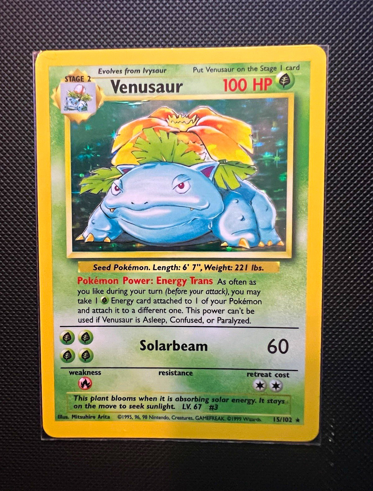 Venusaur 15/102 Base Set Holo Rare Venusaur 15/102 Base Set Holo Rare