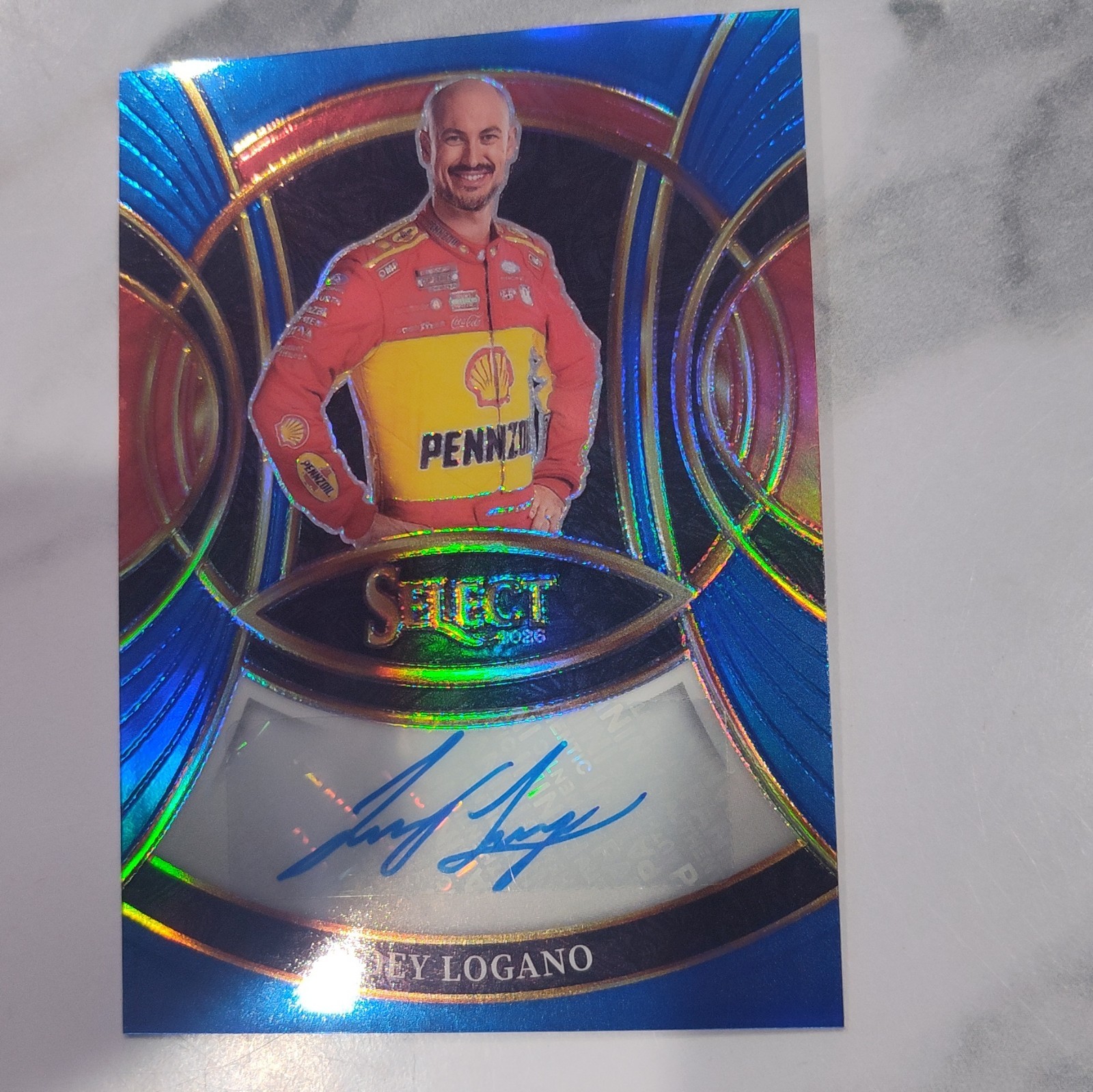 2026 Panini Select Racing - Joey Logano Signatures Auto - Blue Prizm /99 2026 Panini Select Racing - Joey Logano Signatures Auto - Blue Prizm /99